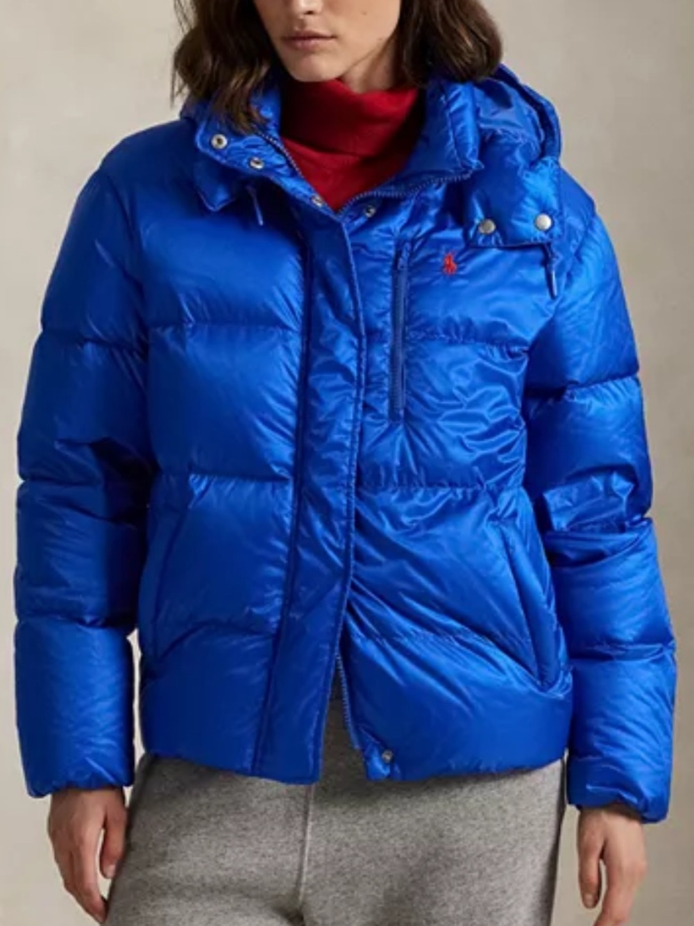 Polo Ralph Lauren Iris Blue Water-Repellent Quilted Down Jacket